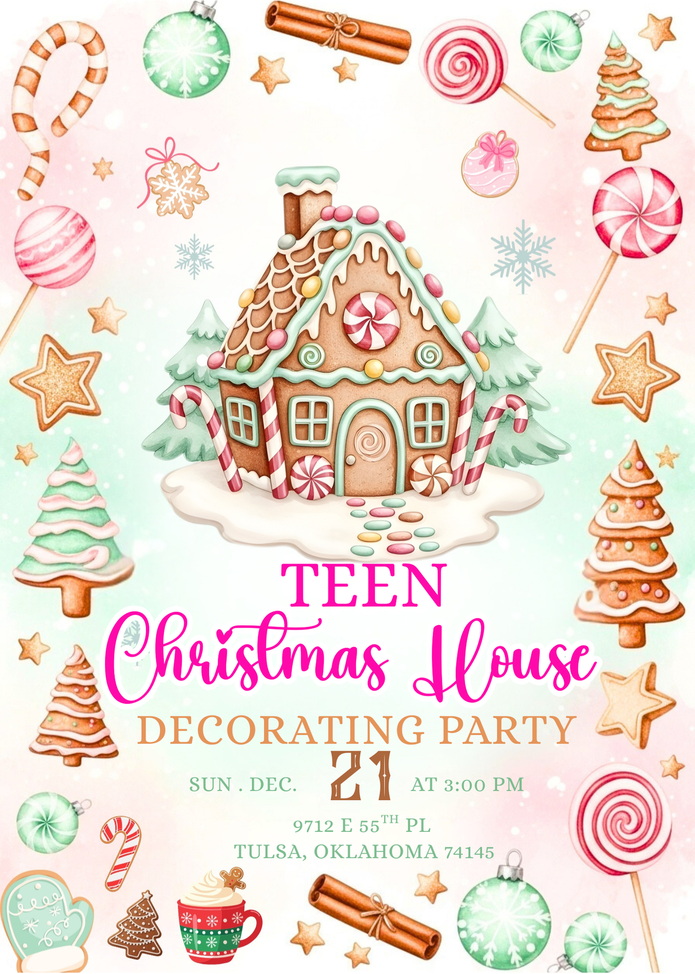 Teen Christmas House Decorating