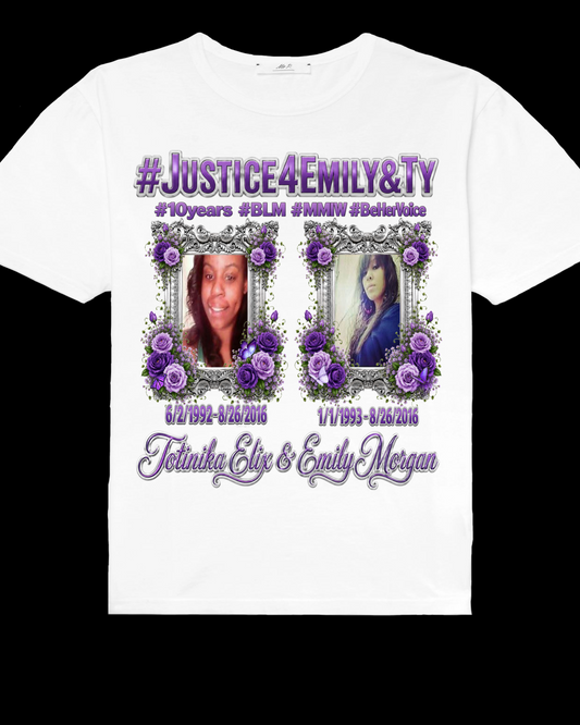 #Justice4Emily&Ty (FRONT & BACK ONLY)