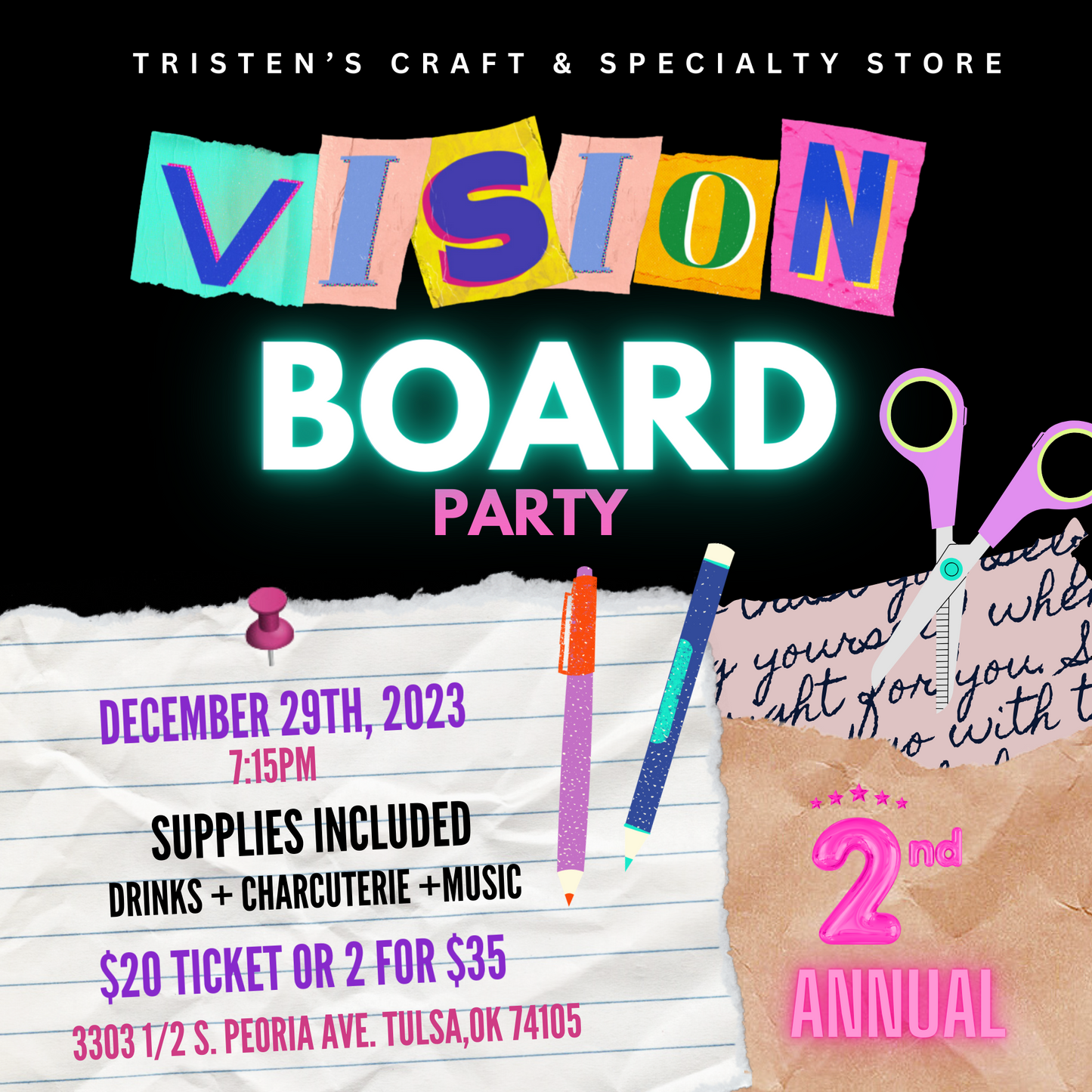 3rd Annual Vision Board Party