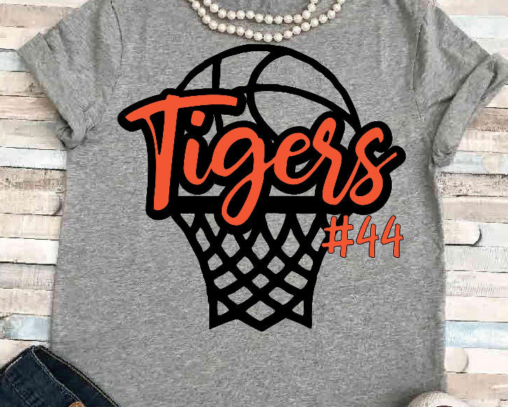 Tigers Basketball Goal w/ number