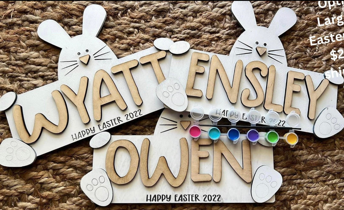 Bunny Name Paint Kits