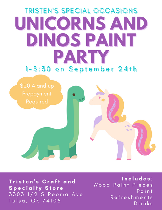 Unicorns & Dinos Paint Party